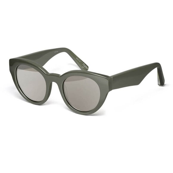 Elizabeth and James Sunglasses Khaki with Khaki Mirror Lens - Payton Style NEW